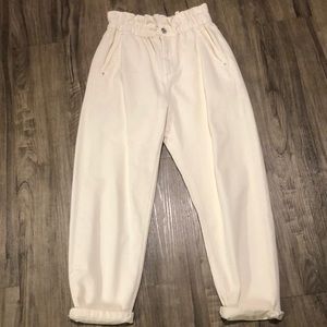 Zara cream high waisted pant